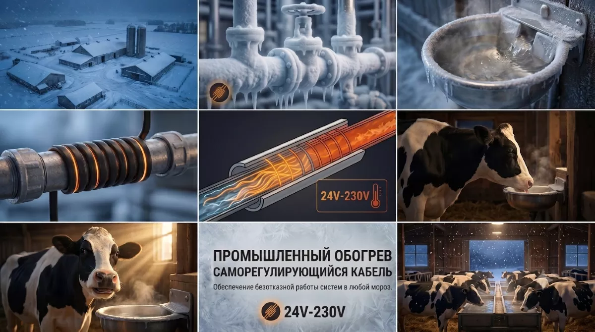 Промышленный обогрев саморегулирующимся кабелем